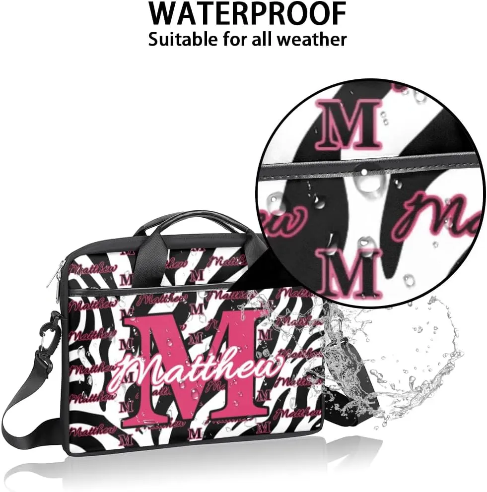 Custom Laptop Bag for Women Men Personalized Name 13 14 15.6 inch Laptop Messenger Shoulder Bags