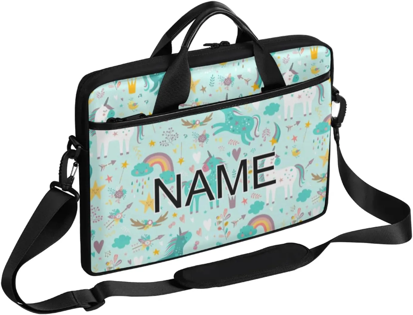 Custom Laptop Bag with Name Personalized 15 Inch Shoulder Computer Bag