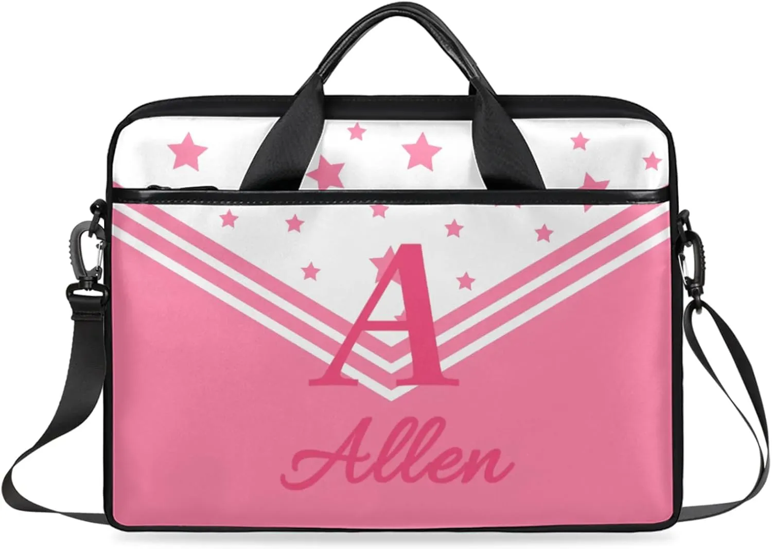 Custom Laptop Bag,Personalized Shoulder Bag for Laptop,Portable Computer Bag,Gifts for Business Office White Stitching