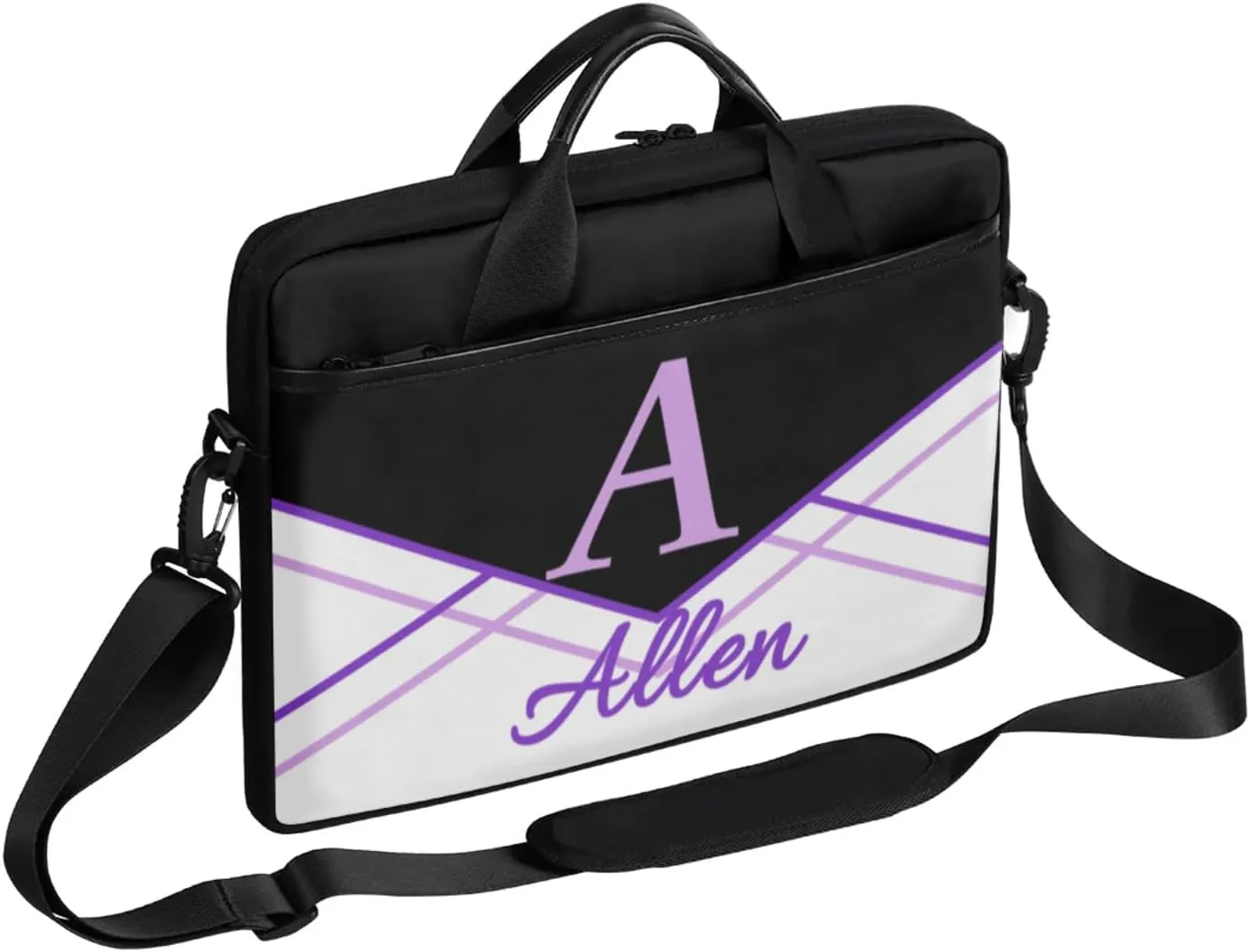 Custom Laptop Bag,Personalized Shoulder Bag for Laptop,Portable Computer Bag,Gifts for Business Office White Stitching