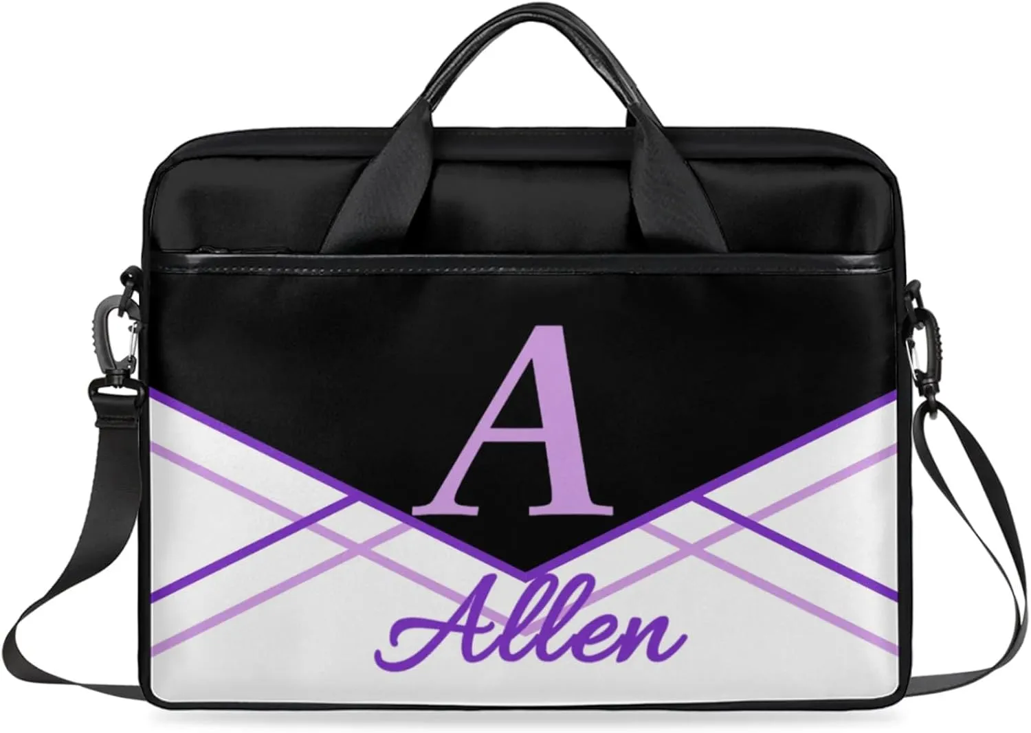 Custom Laptop Bag,Personalized Shoulder Bag for Laptop,Portable Computer Bag,Gifts for Business Office White Stitching