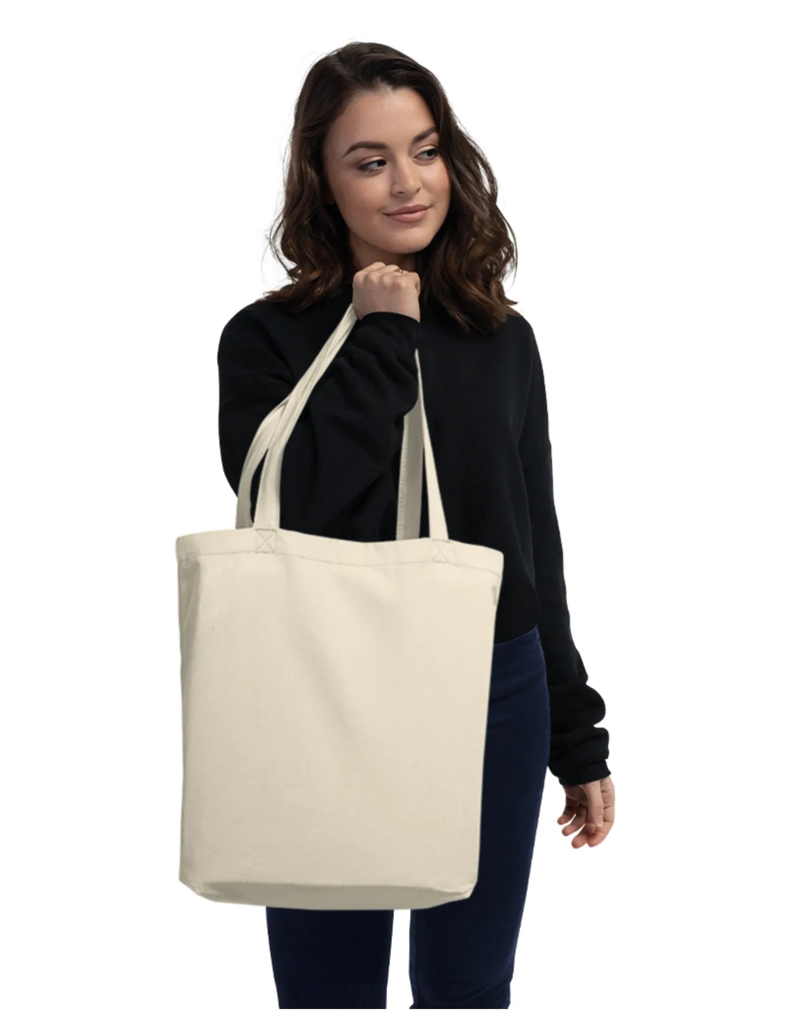 Custom Logo Tote Bags on Natural Cotton, Printed Fabric Shopping Market Bags