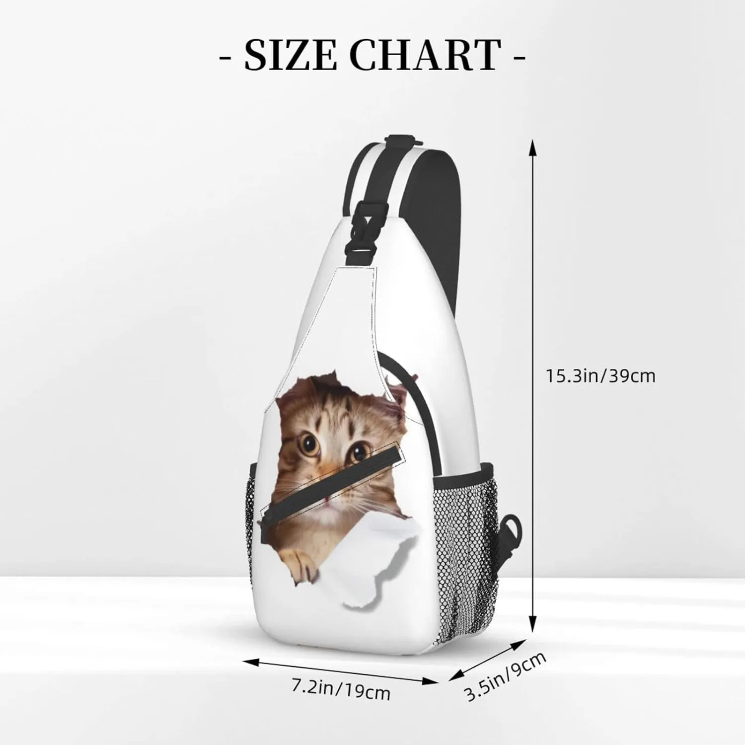 Cute Animals Cat Outdoor Cross-body Shoulder Bag, Unisex Backpack For Women Men Young Hiking Travel