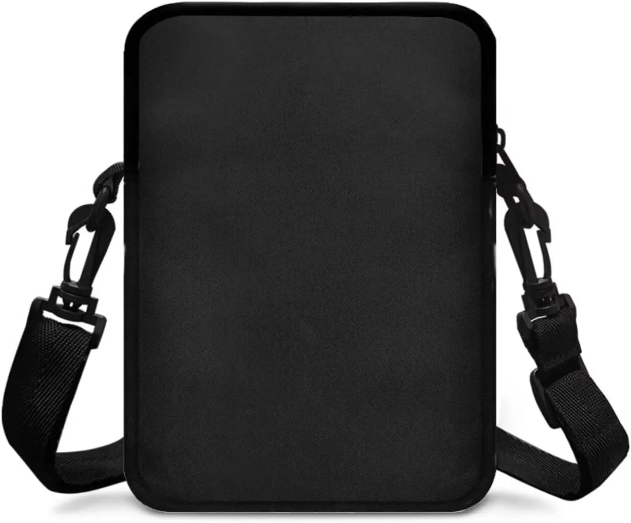 Cute Cat Books Purple Flowers Butterflies Messenger Bag for Men Women, Cross Body Bag Shoulder Sling Bags Wristband Sport Armband Wallet Bag Purse, Black