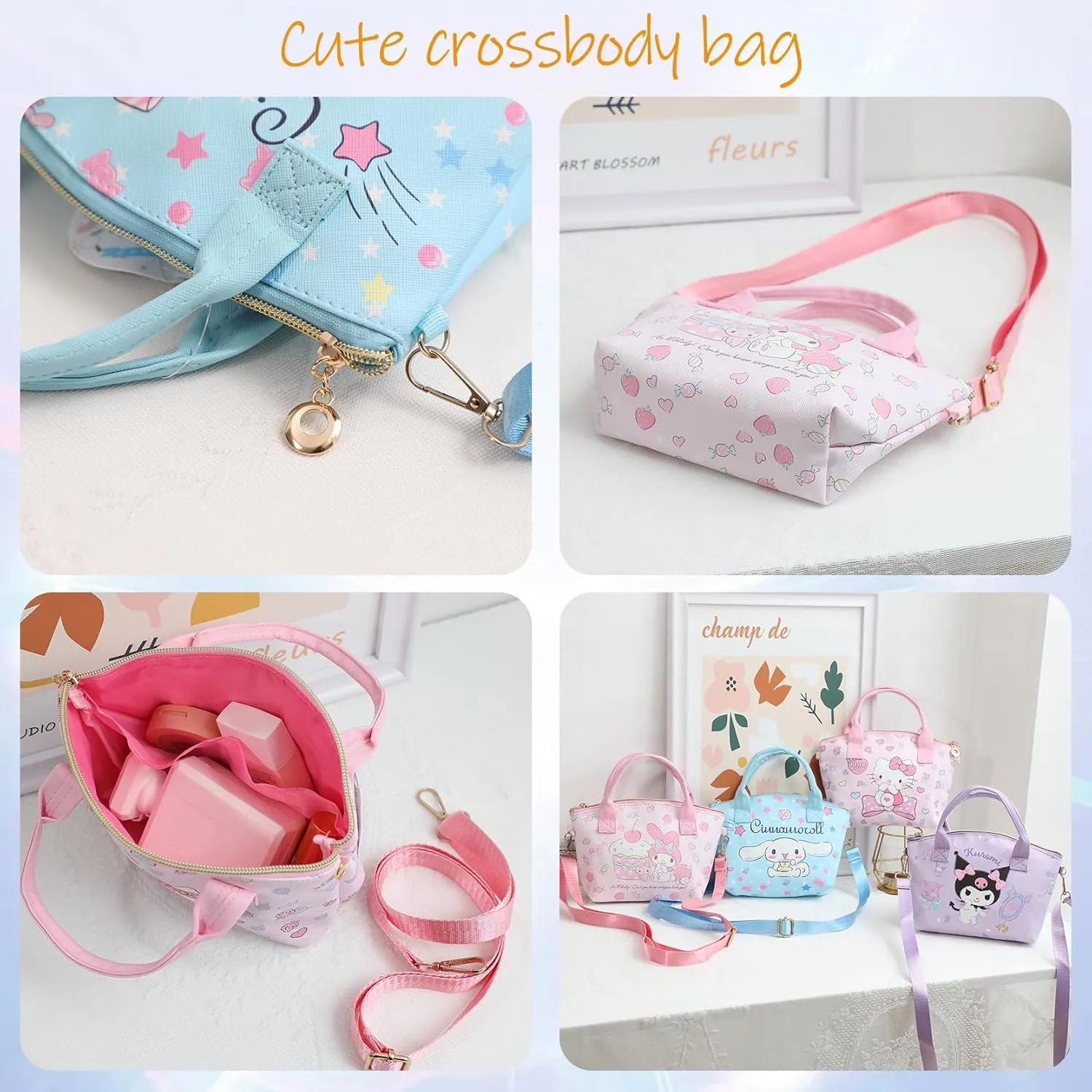 Cute Mini Crossbody Bag Purse, Handbag with Adjustable Shoulder Strap and Bracelet, Shoulder Bag for Women Girls