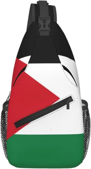 Cute Palestine Flag Sling Backpack Multipurpose Crossbody Sling Bag Travel Hiking Crossbody Shoulder Bag Backpack