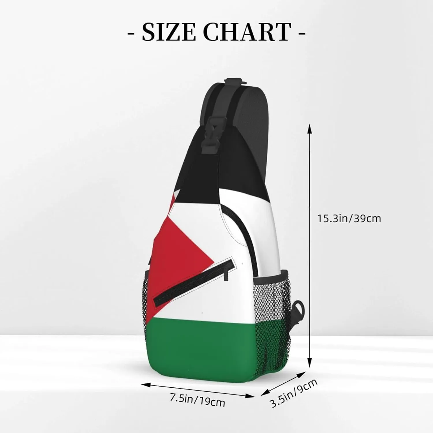 Cute Palestine Flag Sling Backpack Multipurpose Crossbody Sling Bag Travel Hiking Crossbody Shoulder Bag Backpack