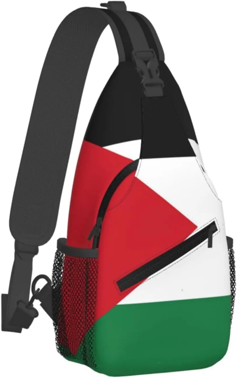 Cute Palestine Flag Sling Backpack Multipurpose Crossbody Sling Bag Travel Hiking Crossbody Shoulder Bag Backpack