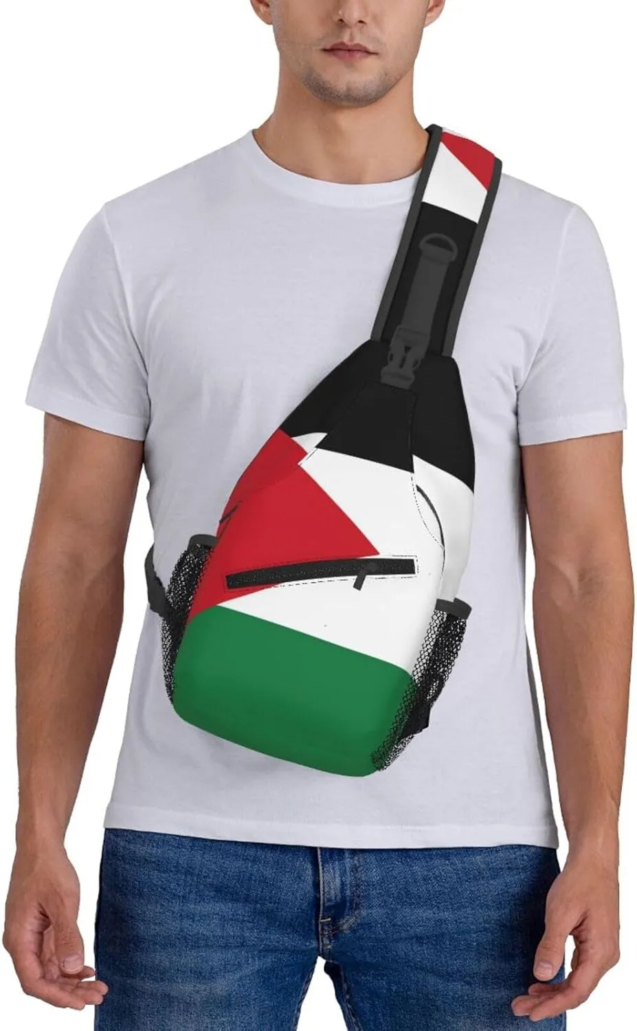 Cute Palestine Flag Sling Backpack Multipurpose Crossbody Sling Bag Travel Hiking Crossbody Shoulder Bag Backpack