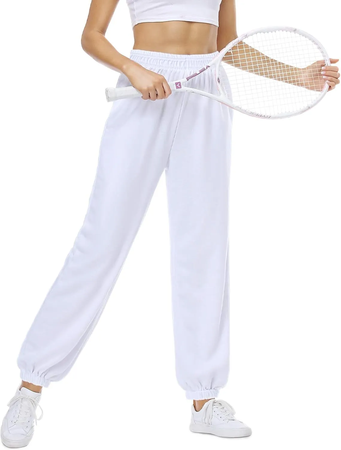 CYiNu Womens Yoga Pants Lounge Baggy Straight Wide Leg Sweatpants Bottom Slit Yoga Pants with Pockets