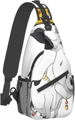 (Dairy Cow) Crossbody Bag Men Lightweight Chest Backpack For Hiking Cycling Traveling Running