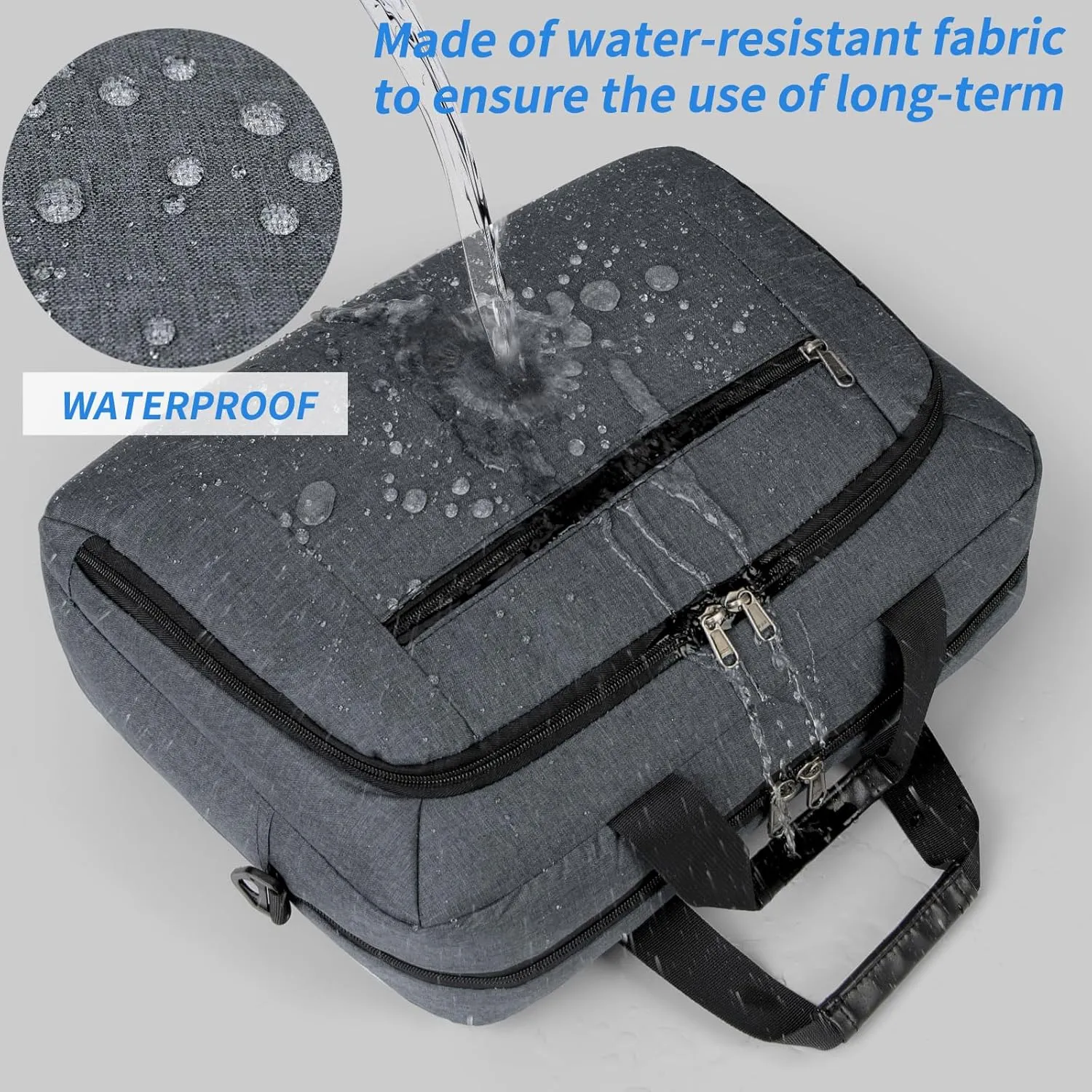 Dakuly Laptop Bag 17.3 Inch Laptop Briefcase Large Waterproof Laptop Case for Men Women Business Office Work Computer Bag 17 Inch Adjustable Shoulder Messenger Bag, Grey