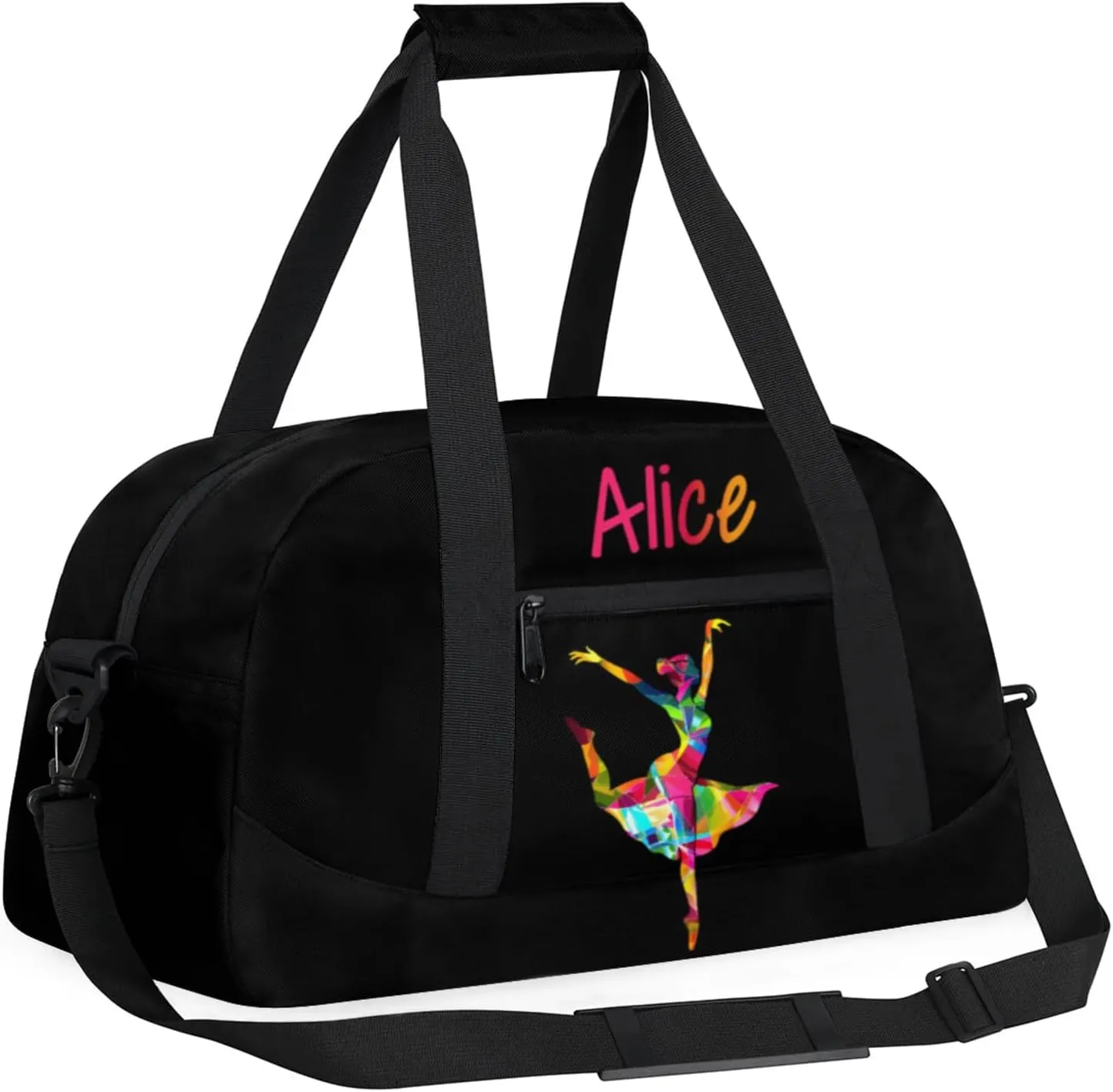 Dance Duffle-Bag for Teens Girls,Custom Ballet-Bag for Dancer,Carry-on Lightweight for Travel-Duffle,Overnight,Workout Elegance Ballet Pink