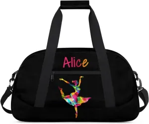 Dance Duffle-Bag for Teens Girls,Custom Ballet-Bag for Dancer,Carry-on Lightweight for Travel-Duffle,Overnight,Workout Elegance Ballet Pink