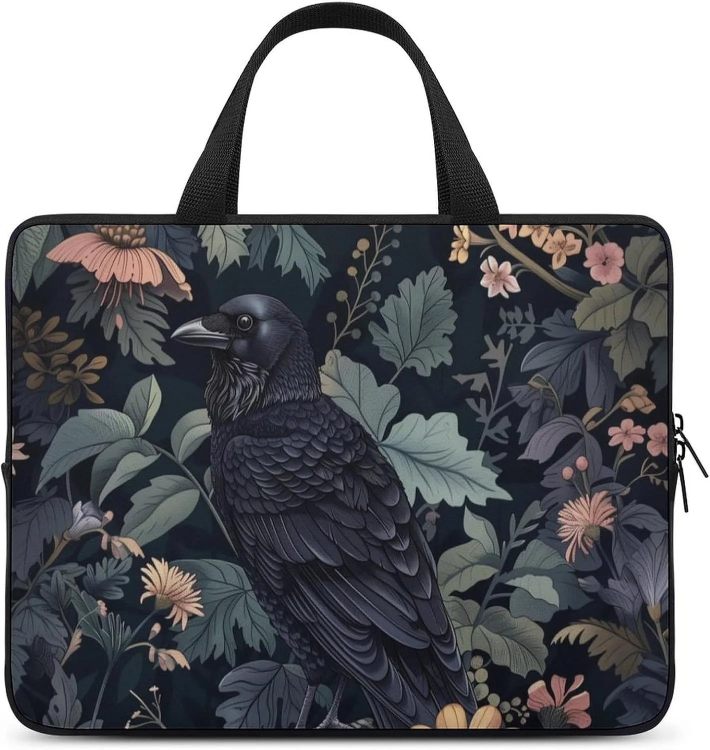 Dark Forest Crow Laptop Bag Laptop Case Computer Messenger Bag with Adjustable Shoulder Strap