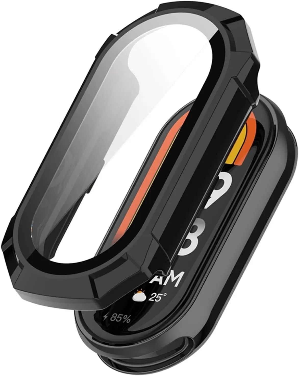 DASEB Case Glass For Xiaomi Mi Band 9 Anti Scratch Protective Cover All-around PC Screen Protector Bumper For Mi Band 9 Cover Shell watch Case