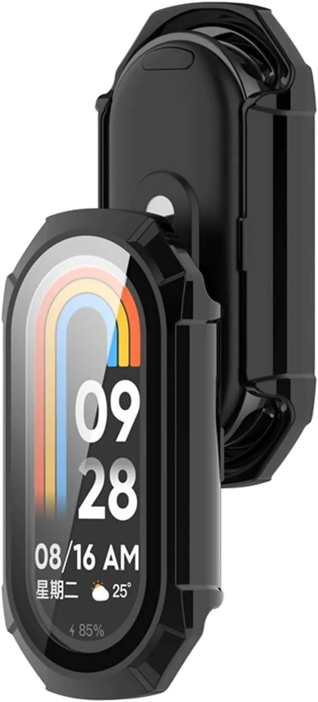 DASEB Case Glass For Xiaomi Mi Band 9 Anti Scratch Protective Cover All-around PC Screen Protector Bumper For Mi Band 9 Cover Shell watch Case
