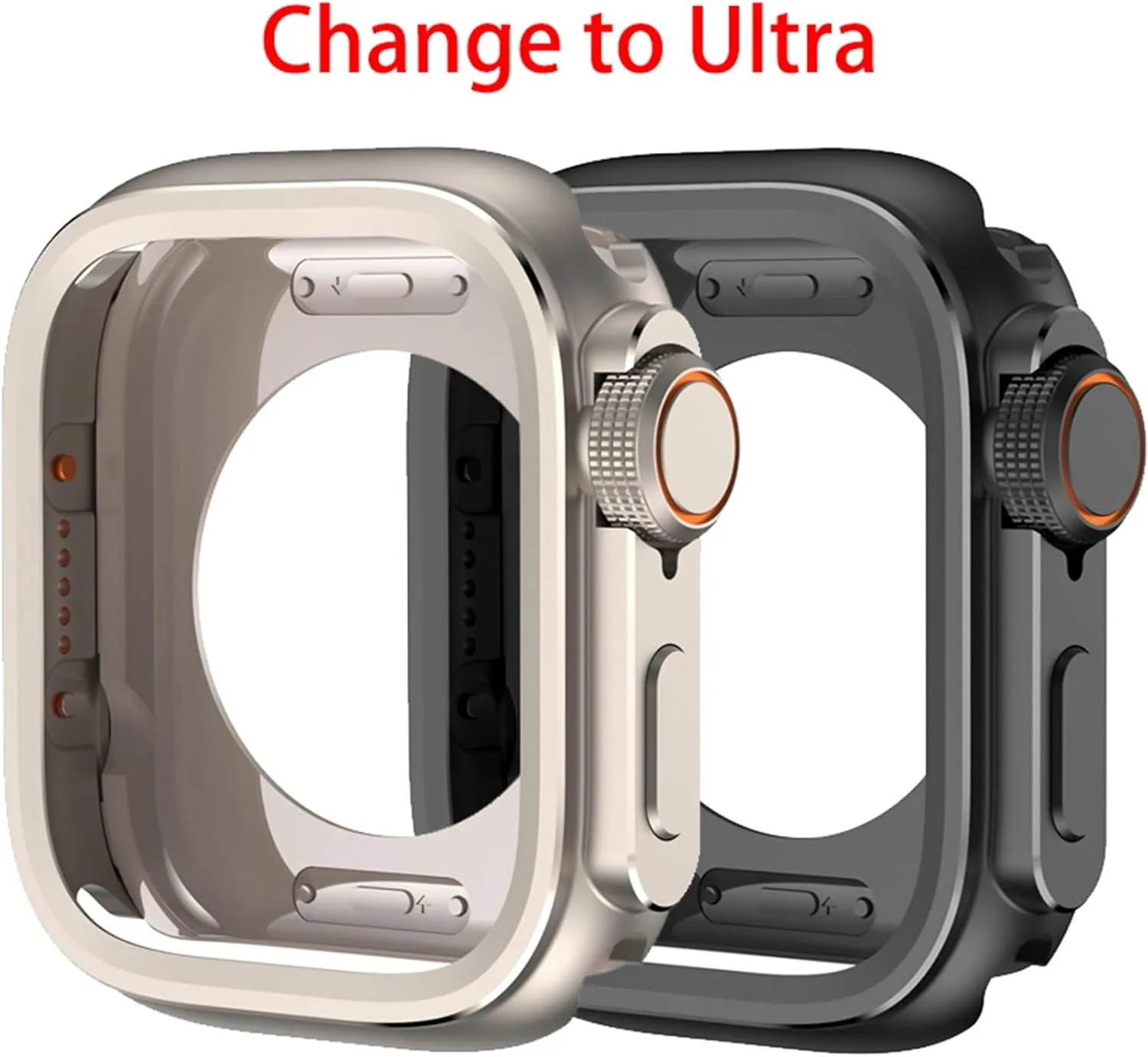 DASEB Metal Plastic Case for Apple Watch 10 46mm Change To Ultra 2 Cover Aluminum Alloy Bumper Protective Frame for IWatch S10 46mm