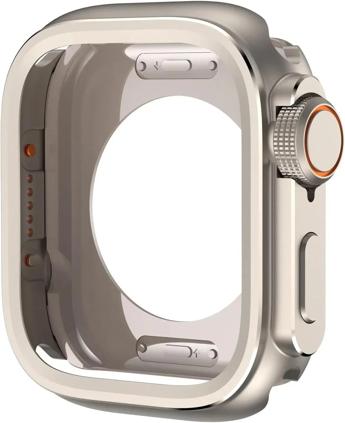 DASEB Metal Plastic Case for Apple Watch 10 46mm Change To Ultra 2 Cover Aluminum Alloy Bumper Protective Frame for IWatch S10 46mm