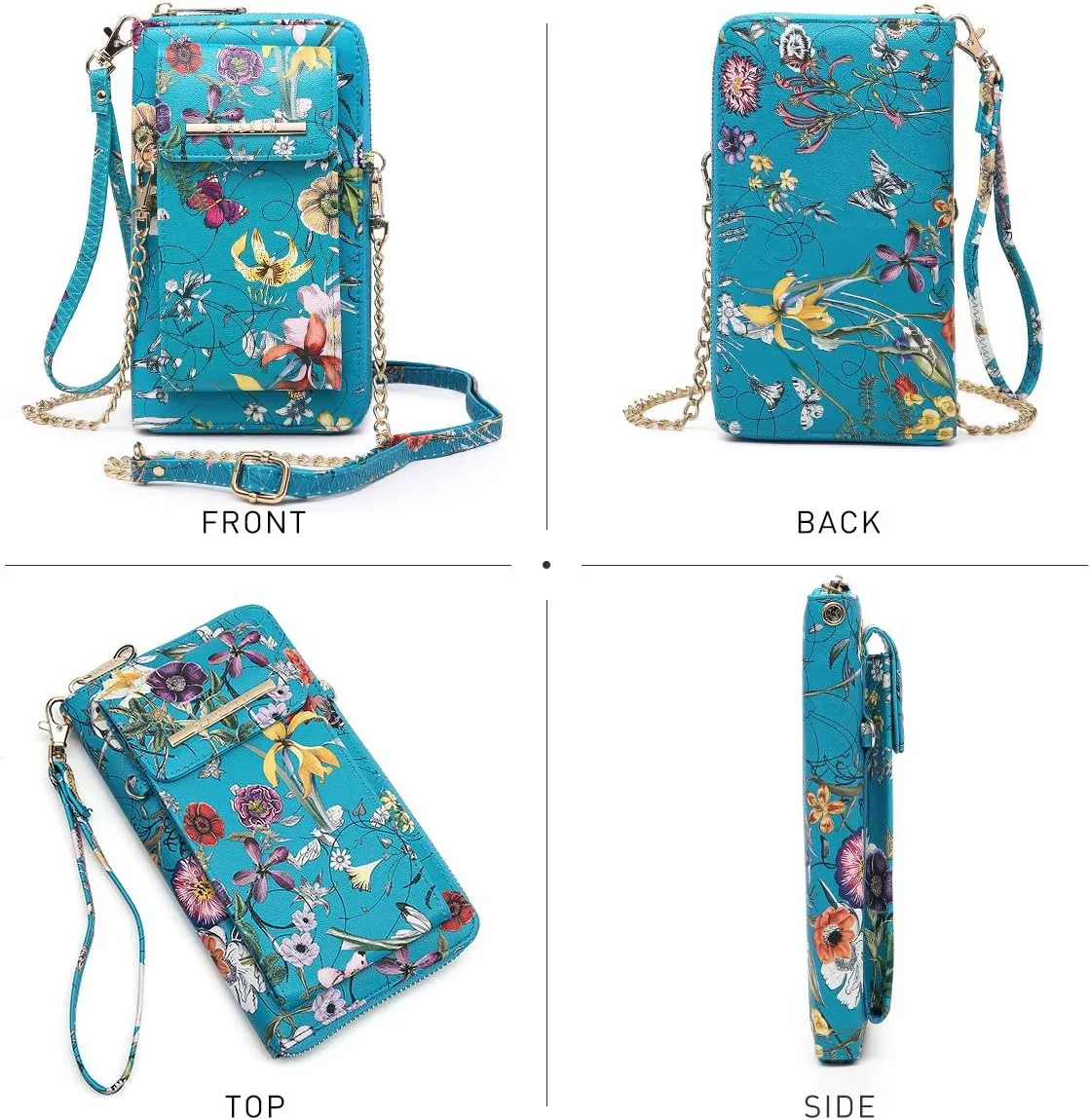 Dasein Crossbody Bag Phone Purse Handbag for Women Shoulder Bag Credit Card Wristlet Wallet with Multi Pockets