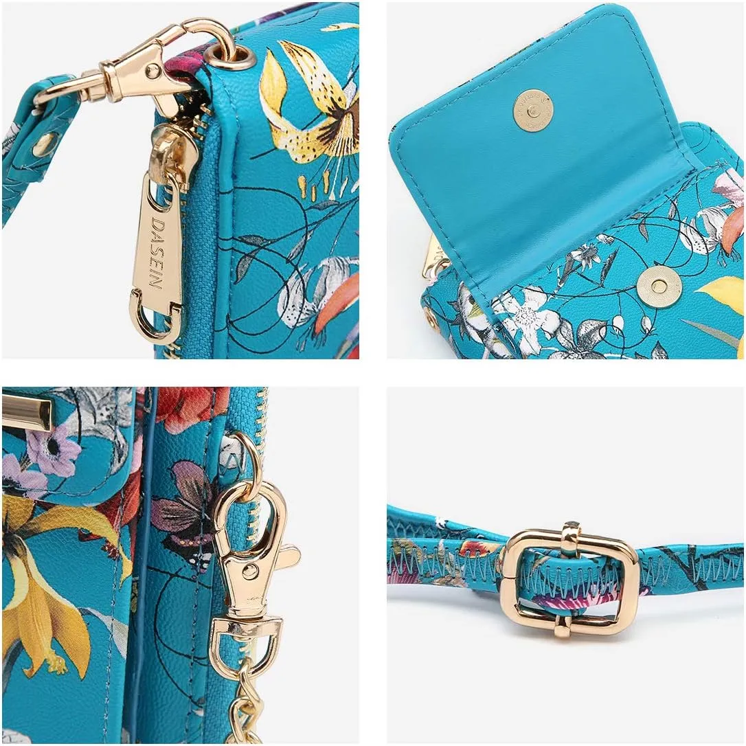 Dasein Crossbody Bag Phone Purse Handbag for Women Shoulder Bag Credit Card Wristlet Wallet with Multi Pockets