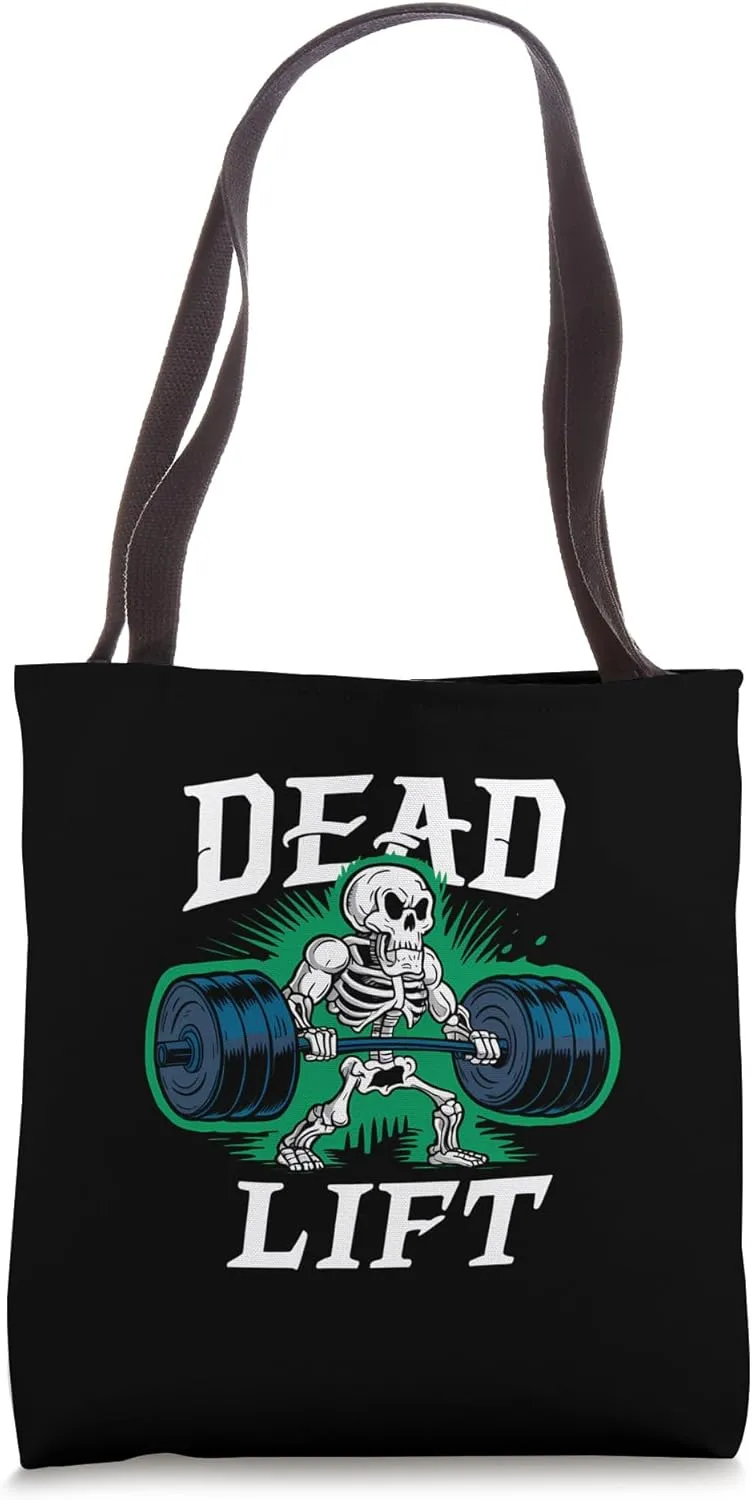 Deadlift Hero Skeleton: Mastering the Gym Tote Bag
