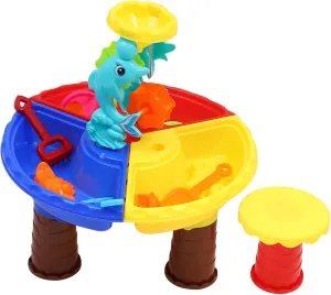 DECHOUS Beach Games for Boys and Girls 4-in-1 Interactive Sand Box Toys for Outdoor Play