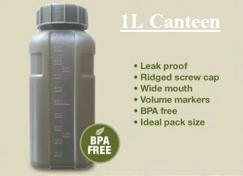 Decor 1Ltr Military Canteen Flask BPA Free