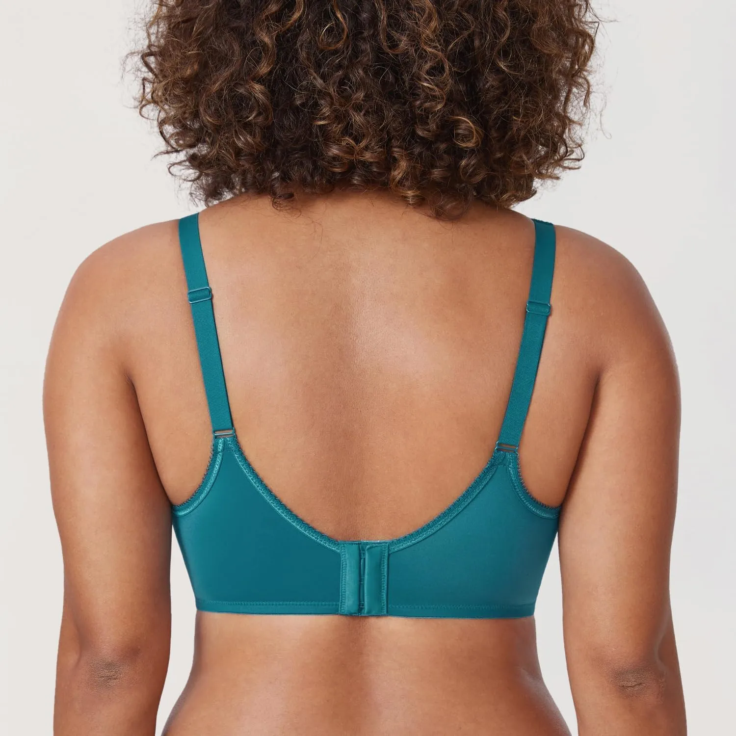DELIMIRA Women's Seamless Tshirt Bras Plus Size Full Coverage Underwire Lightly Lined Bra Up to F