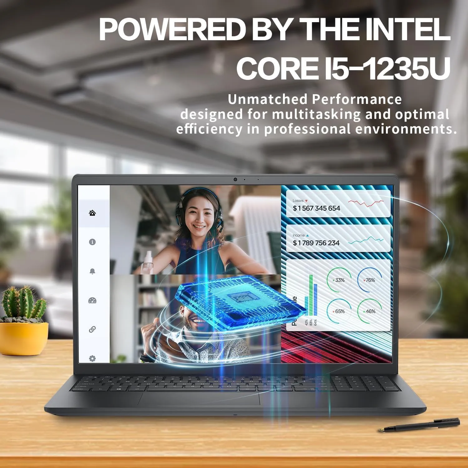 Dell Vostro Business Laptop -15.6" FHD - Intel Core i5-1235U - 32GB RAM - 1TB SSD - Wi-Fi 6 - Long Battery Life - Ethernet Port - SD Card Reader - Immersive Narrow-Bezel Display - Windows 11 Pro