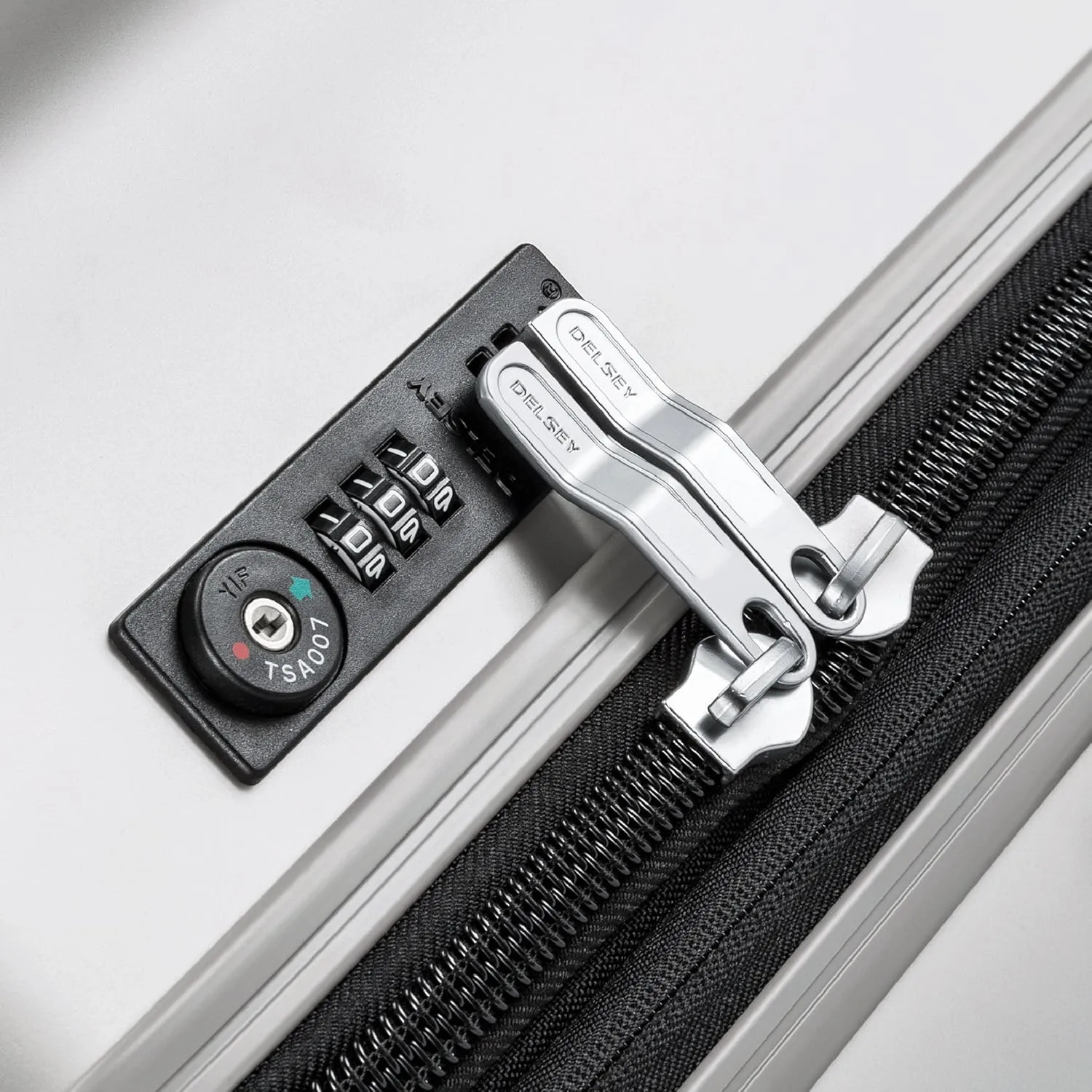 DELSEY PARIS Titanium Hardside Expandable Luggage with Spinner Wheels Carry-On Luggage, Silver, Carry-On 19 Inch