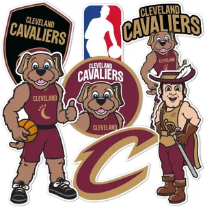 Desert Cactus Cleveland Cavaliers NBA Officially Licensed Sticker Vinyl Decal Laptop Water Bottle Car Scrapbook (Type 2-Mascot)