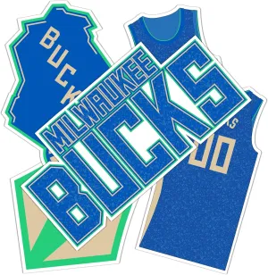 Desert Cactus Milwaukee Bucks Sticker NBA Officially Licensed Vinyl Decal Laptop Water Bottle Car Scrapbook (City Edition 2023)