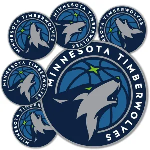 Desert Cactus Minnesota Timberwolves Sticker NBA Officially Licensed Vinyl Decal Laptop Water Bottle Car Scrapbook Sheet (Type 3-1)