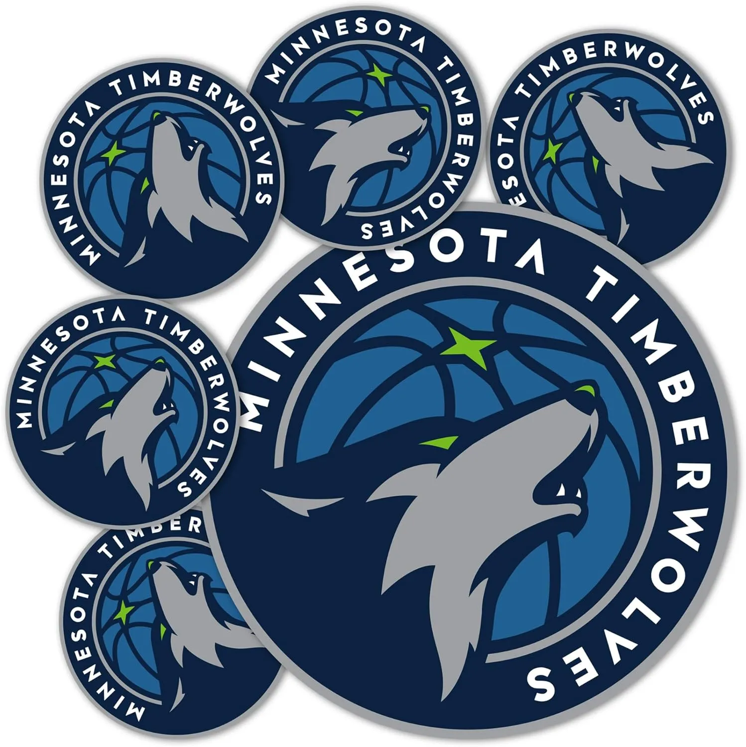 Desert Cactus Minnesota Timberwolves Sticker NBA Officially Licensed Vinyl Decal Laptop Water Bottle Car Scrapbook Sheet (Type 3-1)