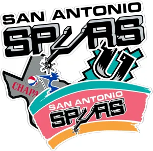 Desert Cactus San Antonio Spurs Sticker NBA Officially Licensed Vinyl Decal Laptop Water Bottle Car Scrapbook (Vintage Sheet)