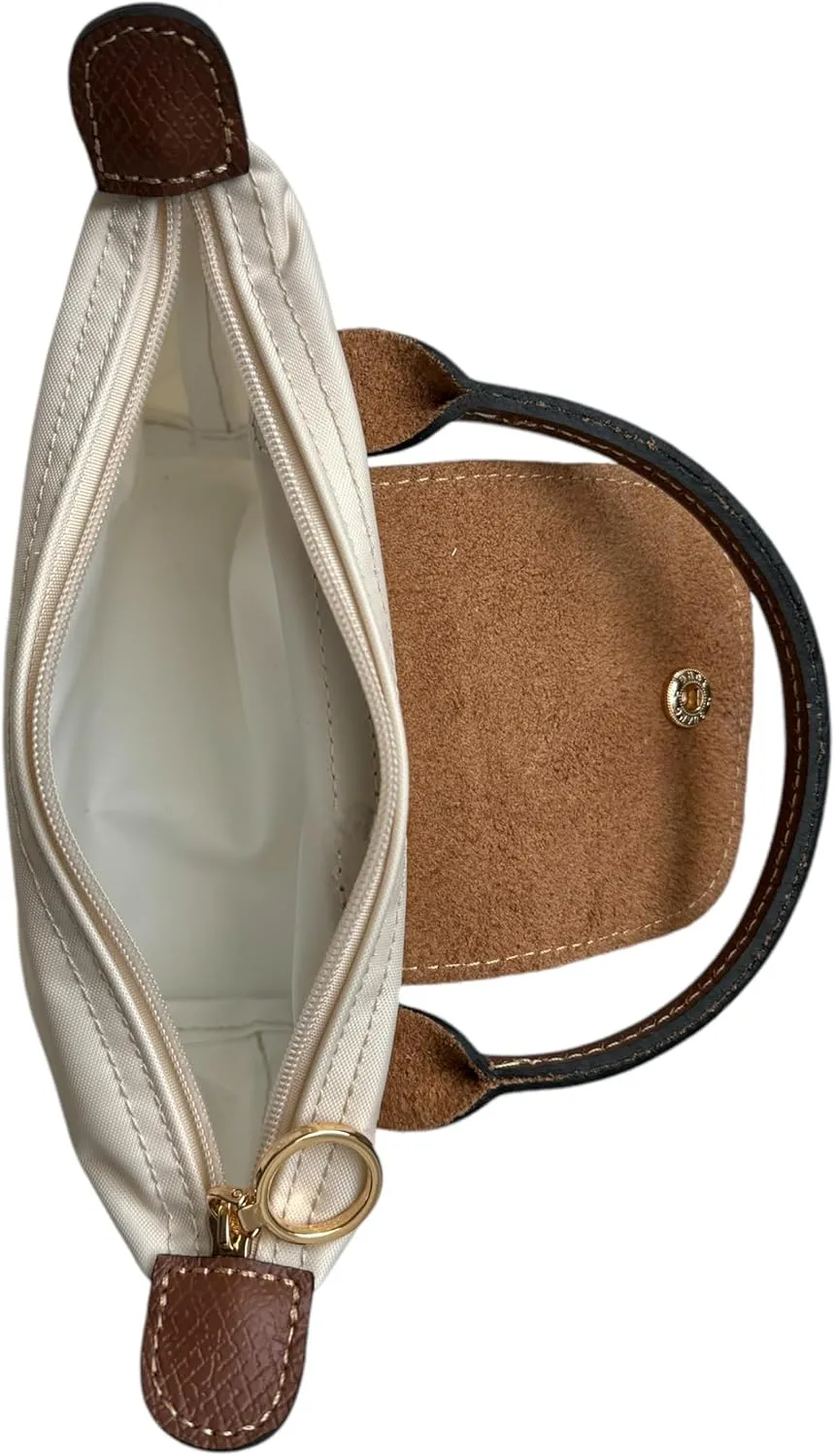 Designer-like Mini Crossbody Bag | Genuine Leather Trimming | Zipper Closure | Phone Pouch | Adjustable Strap Included