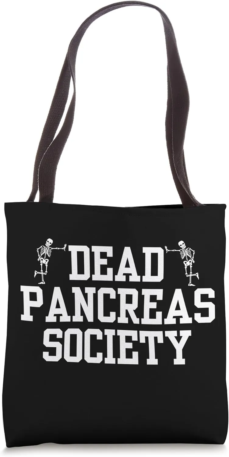 Diabetes Awareness T1D T2D Funny Diabetic Pancreas Warrior Tote Bag