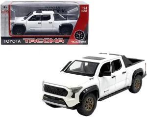 Diecast Model Car Compatible for Toyota Tacoma Trailhunter Diecast Model Truck, 1:24 Scale, White, 2024 Edition New Tooling Die-Cast H08777-WH