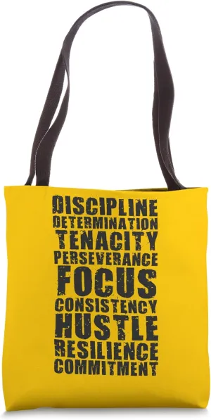 Discipline, Focus - Gym, Hustle, Success, Grind Motivational Tote Bag