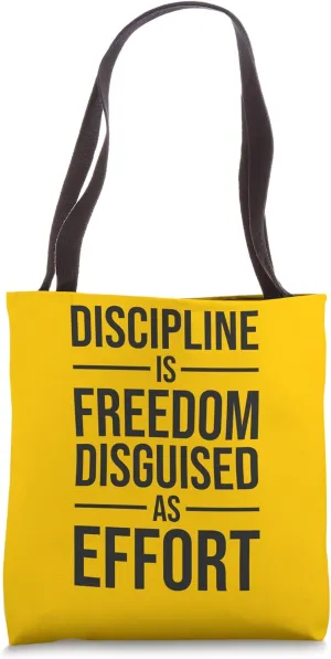 Discipline Is Freedom, Gym, Hustle, Success Grind Motivation Tote Bag