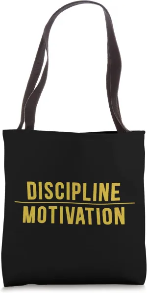 Discipline Over Motivation Gym Workout Hustle Muscle Sport Tote Bag