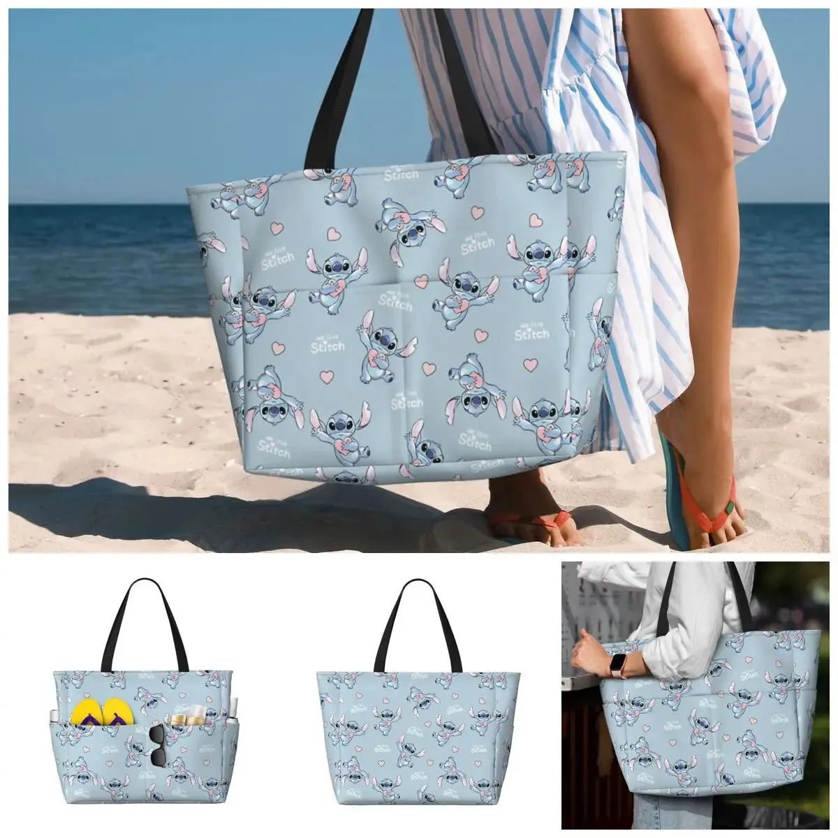 Disney Attractive Bag Beach Innovative Stitch Tote Sandproof