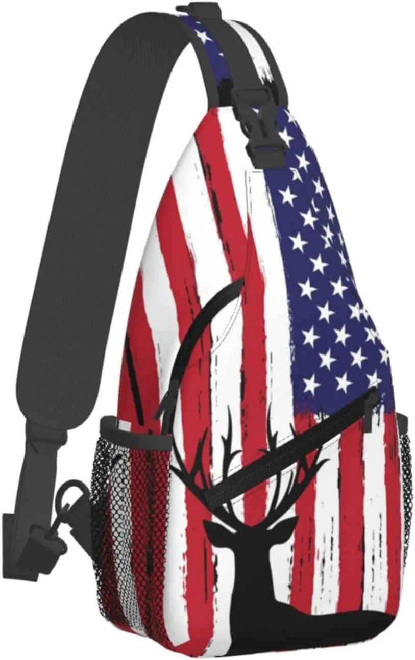 Dispatch Police Military Fire Flag Sling Bag Adjustable Chest Bags Casual Crossbody Bag Travel Shoulder Backpack