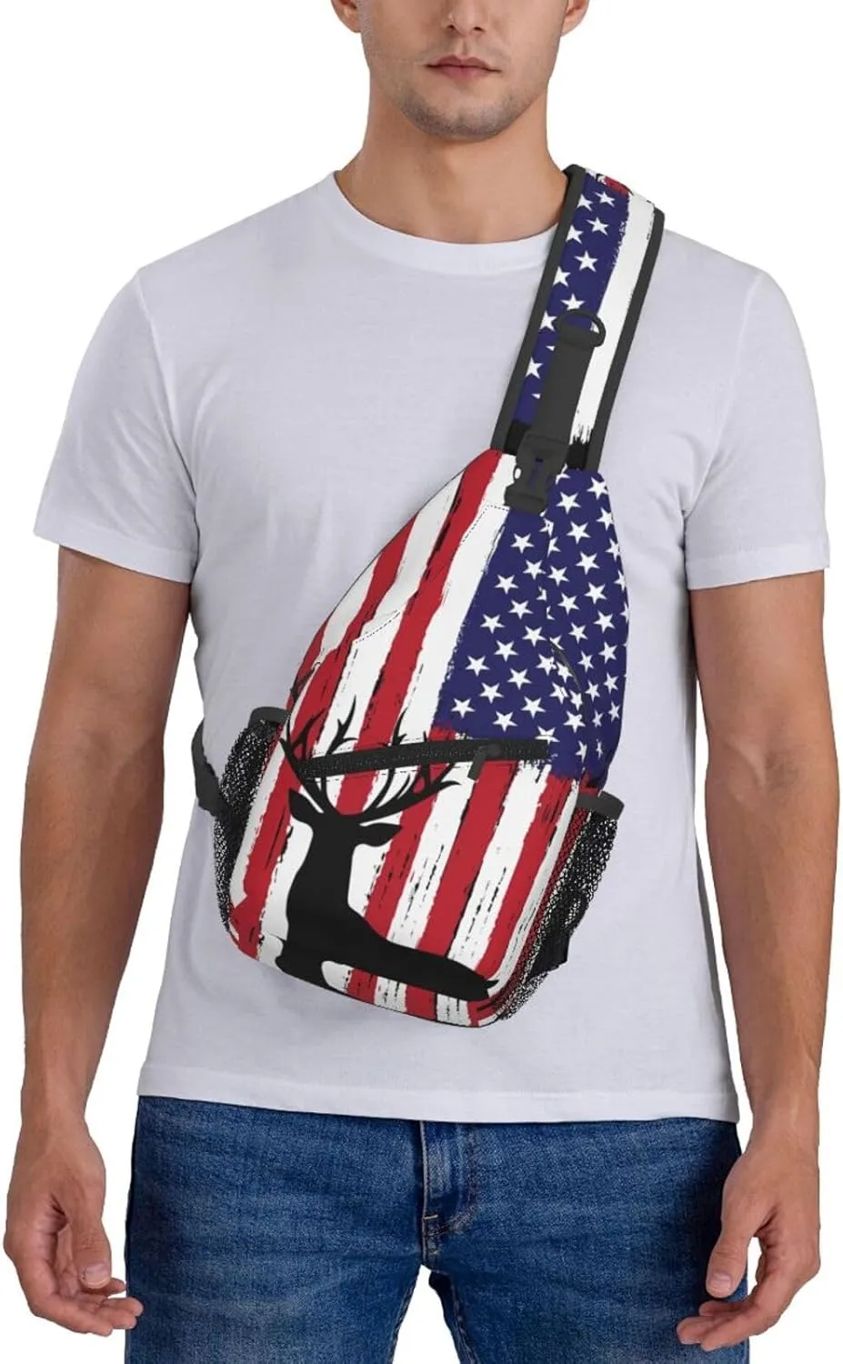 Dispatch Police Military Fire Flag Sling Bag Adjustable Chest Bags Casual Crossbody Bag Travel Shoulder Backpack