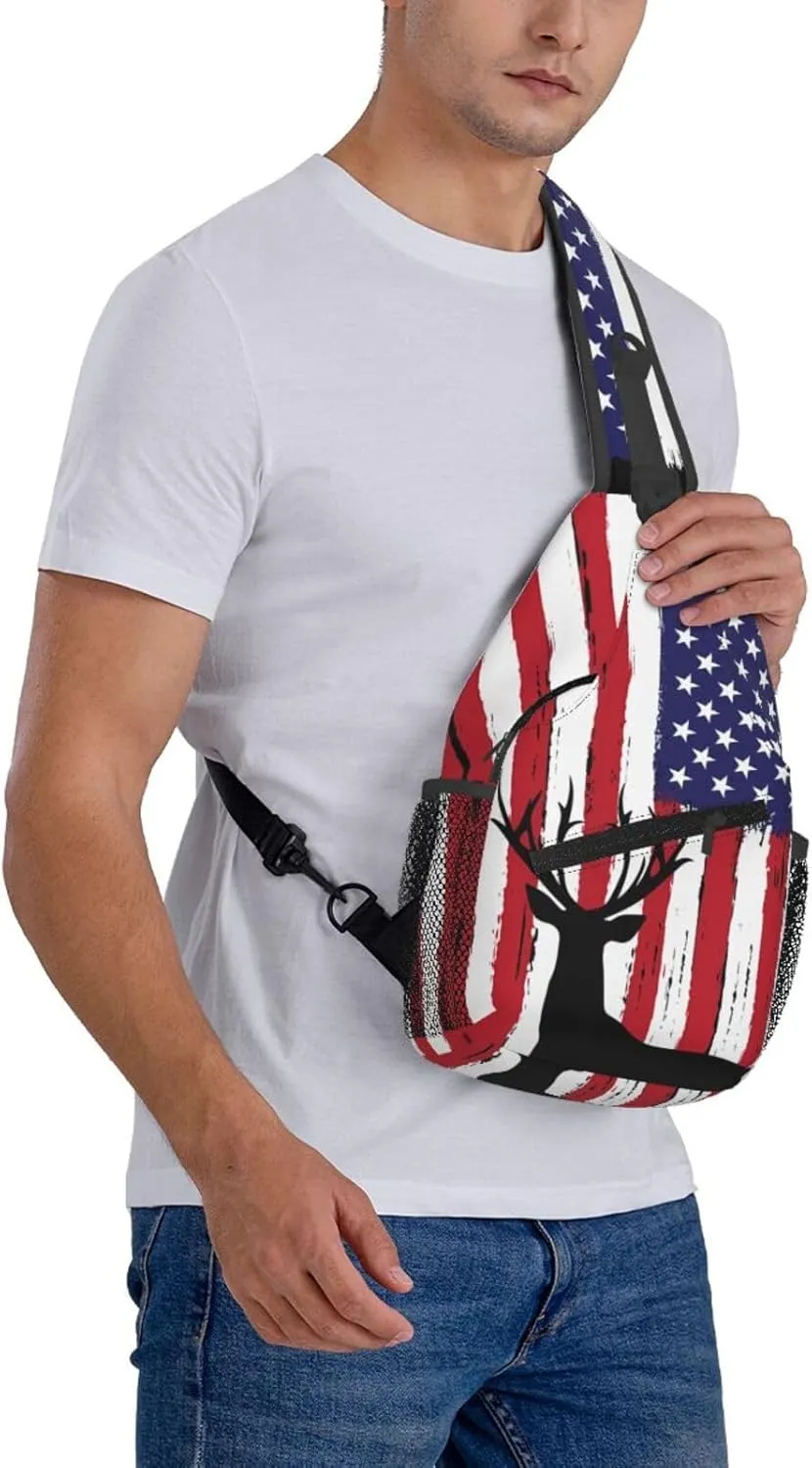 Dispatch Police Military Fire Flag Sling Bag Adjustable Chest Bags Casual Crossbody Bag Travel Shoulder Backpack