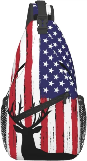 Dispatch Police Military Fire Flag Sling Bag Adjustable Chest Bags Casual Crossbody Bag Travel Shoulder Backpack