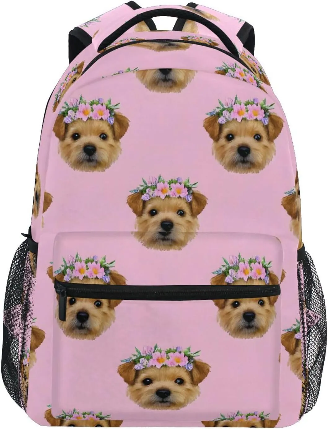 Dog Hear Pattern Backpack 3rd 4th 5th Grade School Bookbag Travel Laptop Daypack Bag Purse for Boys Girls Teens