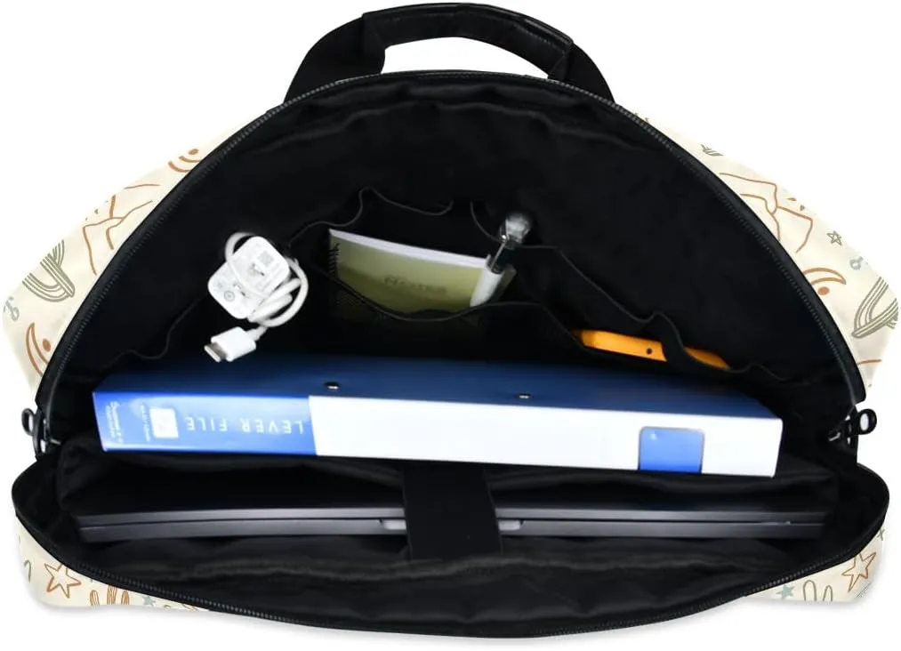 Doodle Flamingo Blue 15.6 Inch Laptop Bag Computer Briefcase Office Travel Business