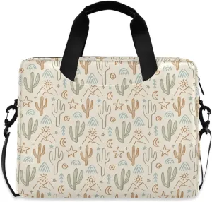 Doodle Flamingo Blue 15.6 Inch Laptop Bag Computer Briefcase Office Travel Business